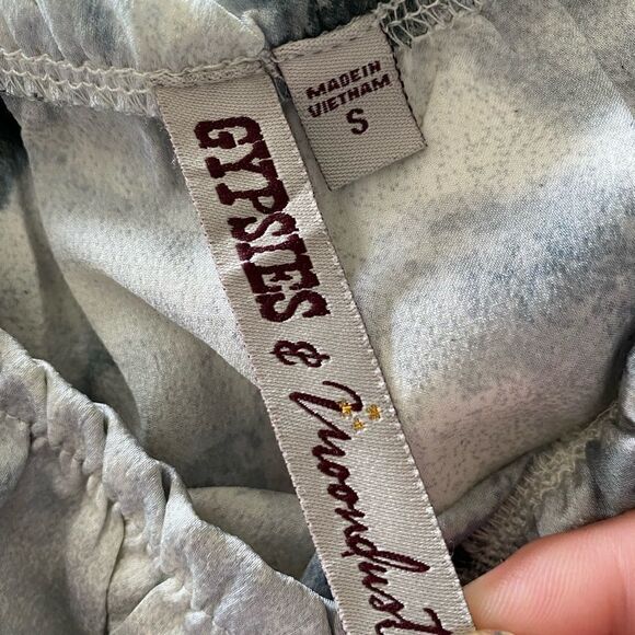 - Gypsies and Moondust Print Crop Top S - Picture 6 of 8